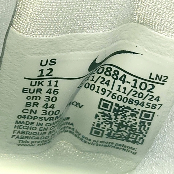 Nike Force Drag-on Trout Men's Baseball Cleats; White, Size 12 - Picture 10 of 15